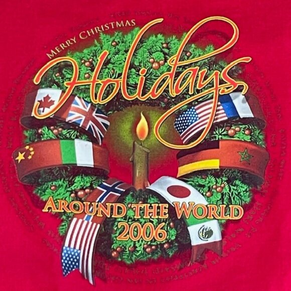 Disney Tops - Walt Disney World Vintage 2006 Holidays Around The World Crew Neck Sweatshirt XL